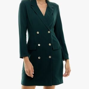 Sharagano Dark Green Blazer Dress Size 4